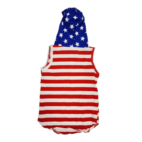 Kids Patriotic Hooded Tank Top & Star Print Pants Set Size 2 year - Picture 5 of 5